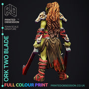 Two Blade - Orc - Pre-Coloured - 32mm Scale - Only-Games