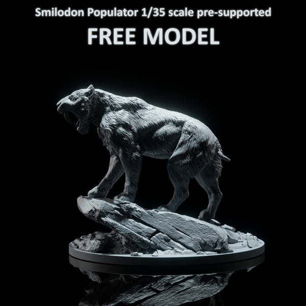 Smilodon Populator roaring 1-35 scale - Only-Games