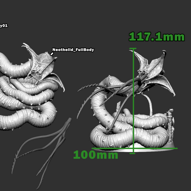 Neothelid Mini Neothelid - Mini Monster Mayhem - Miniatures by Only-Games.co