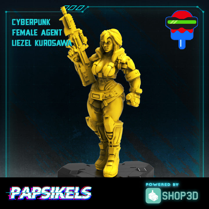Cyberpunk Female Agent Liezel Kurosawa - Only-Games