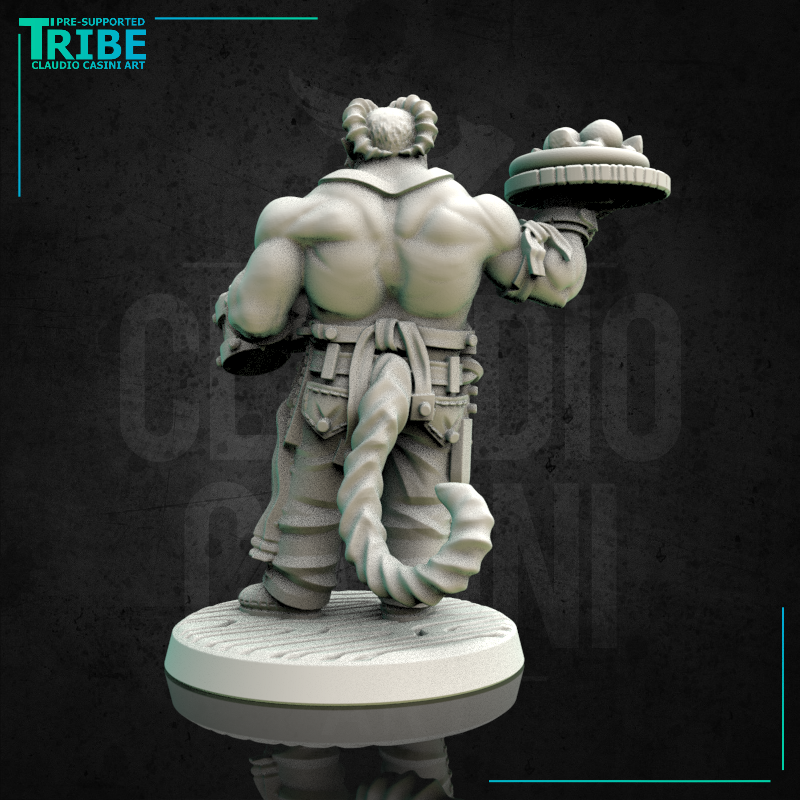 (0160) Male half orc human firbolg tiefling bar man - Only-Games