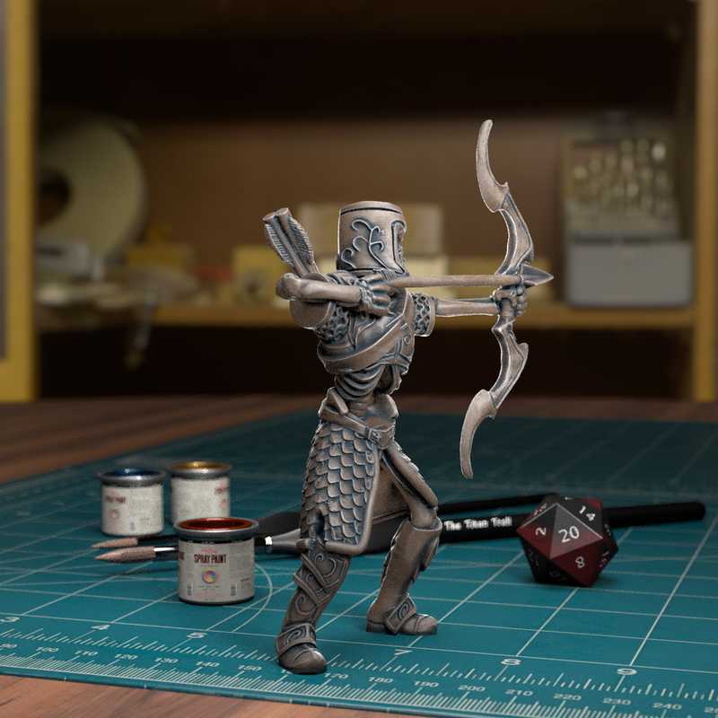 Undead Skeleton Bowman 009 - TytanTroll Miniatures - DnD - Fantasy- - Only-Games