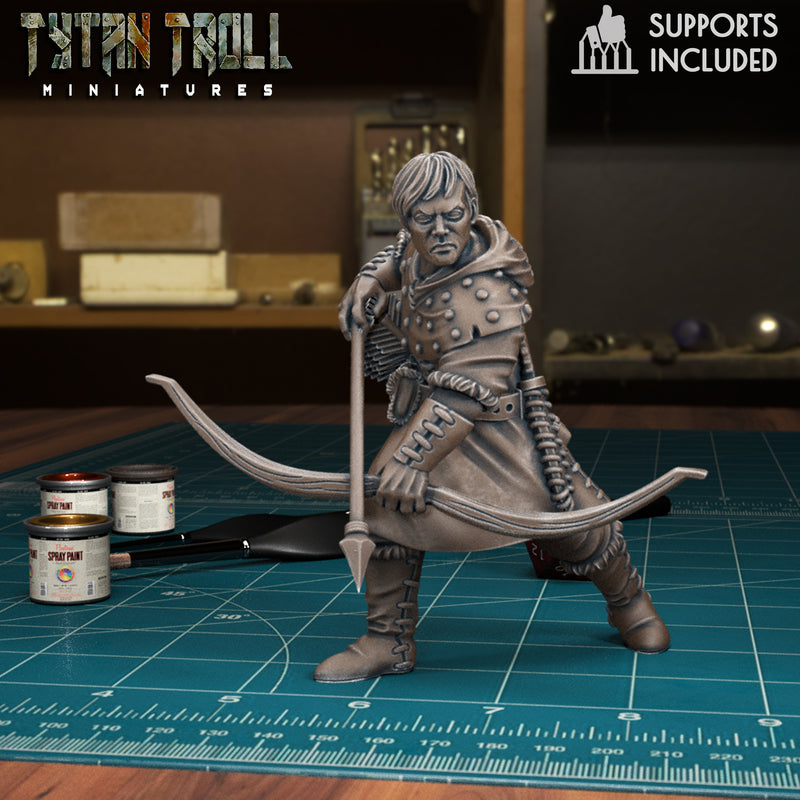 Male Archer Bandit 01 - TytanTroll Miniatures - DnD - Fantasy  - 32mm - Only-Games