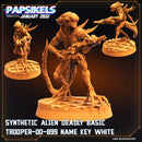 SYNTHETIC ALIEN DEADLY BASIC TROOPER-00-899 NAME KEY WHITE - Only-Games