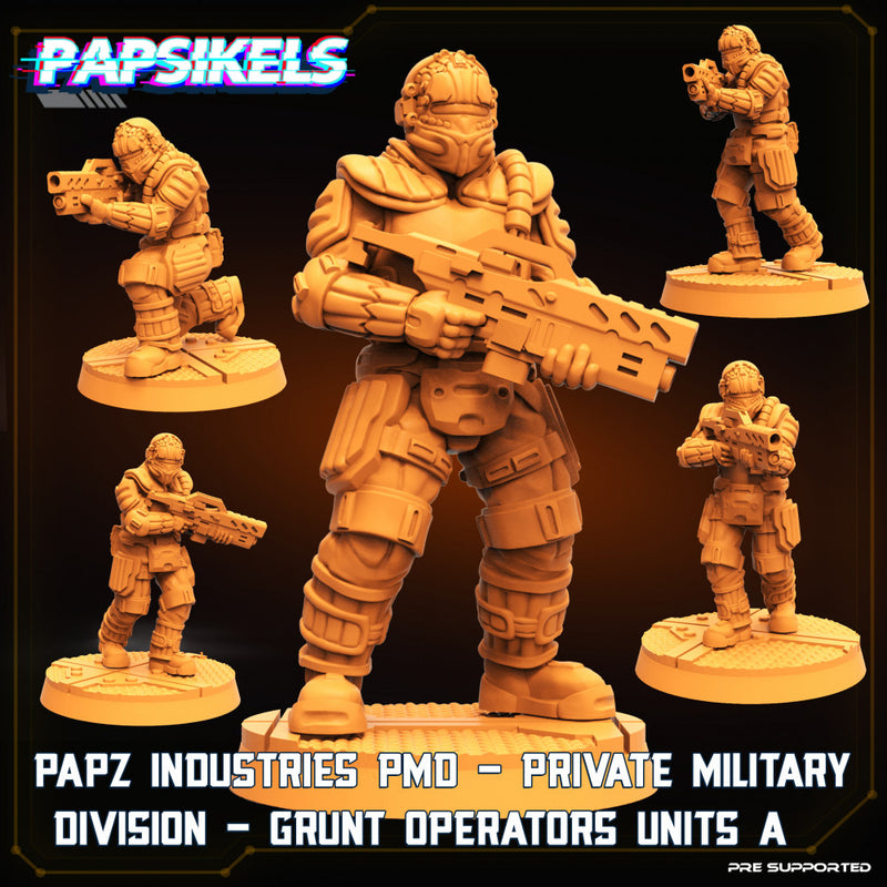 PAPZ INDUSTRIES PMD PRIVATE MILITARY DIVISION GRUNT OPERATORS UNITS - Only-Games