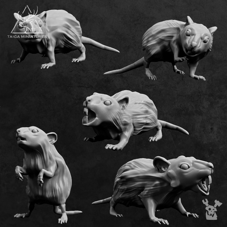 Crypt's Rats x5 - DakkaDakka.Store - Miniatures by Only-Games.co