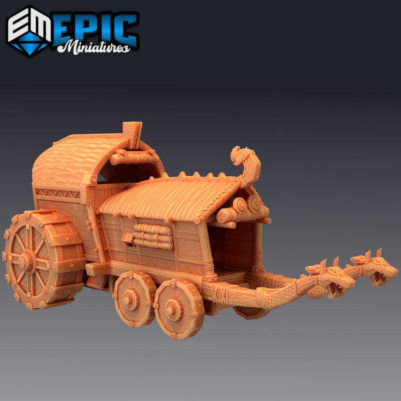 War Wagon & Thunder Dinosaur / Orc Heavy Transporter - Only-Games