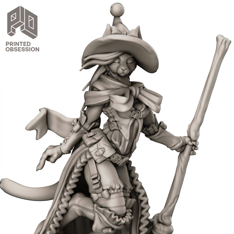 Black Witch Tabaxi - Female Mage - Only-Games
