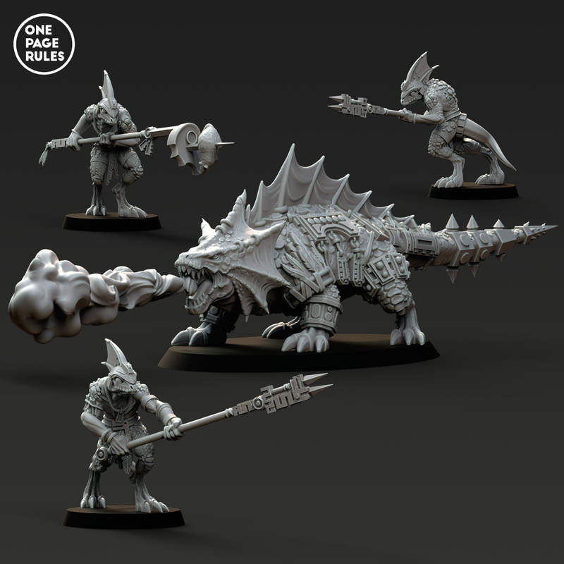 Saurian Dragon Lizard (4 Models) - Only-Games