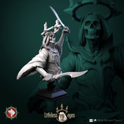 Winged undead caster bust pre-supported - Only-Games