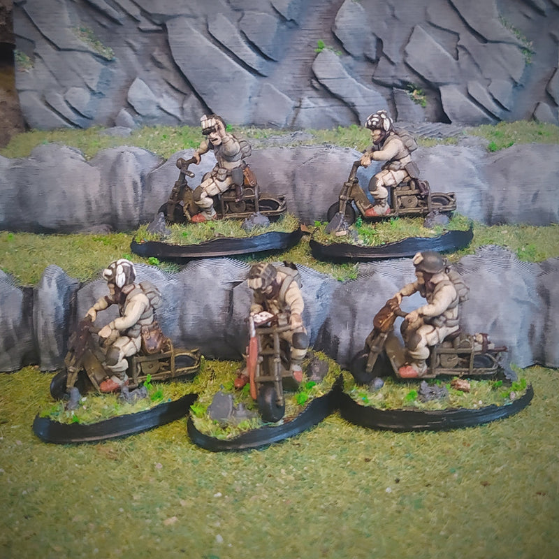 US paratroopers on M53 scooter - 28mm - Only-Games