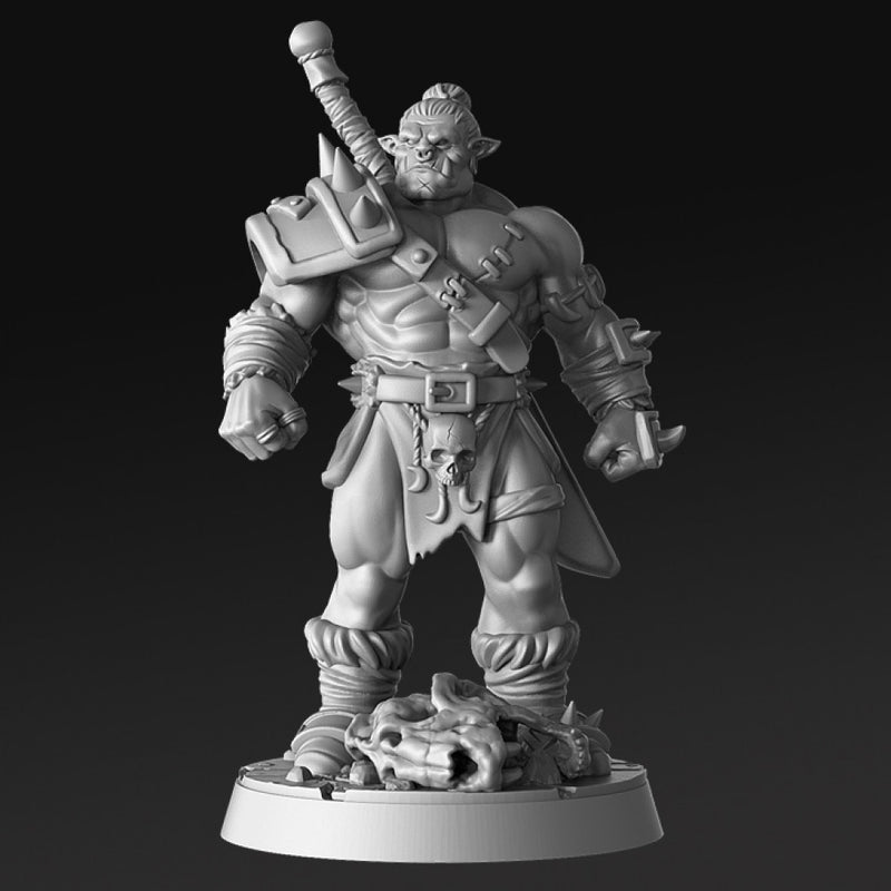 Nadug- Half Orc Warrior- 32mm - DnD - - Only-Games