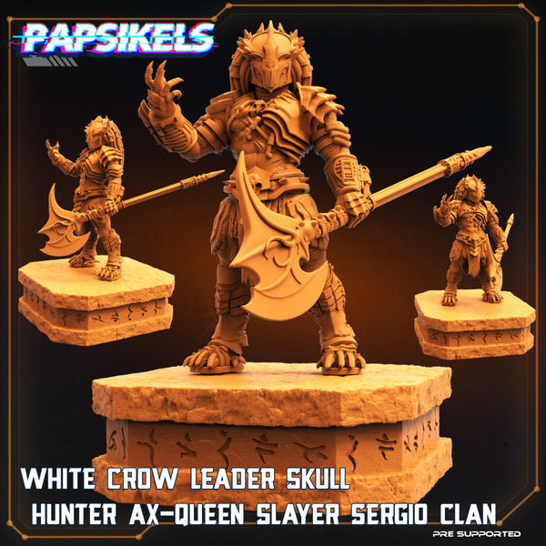 WHITE CROW LEADER SKULL HUNTER AX QUEEN SLAYER SERGIO CLAN - Only-Games