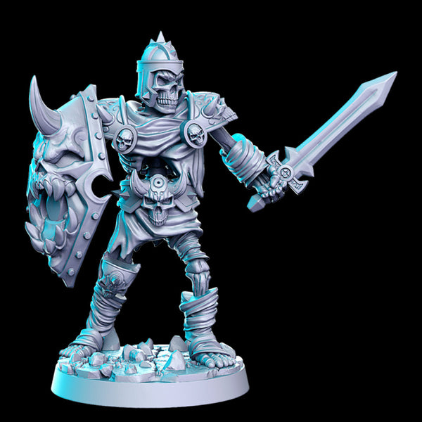 Skeleton Warrior with sword and shield - 32mm - DnD - Only-Games