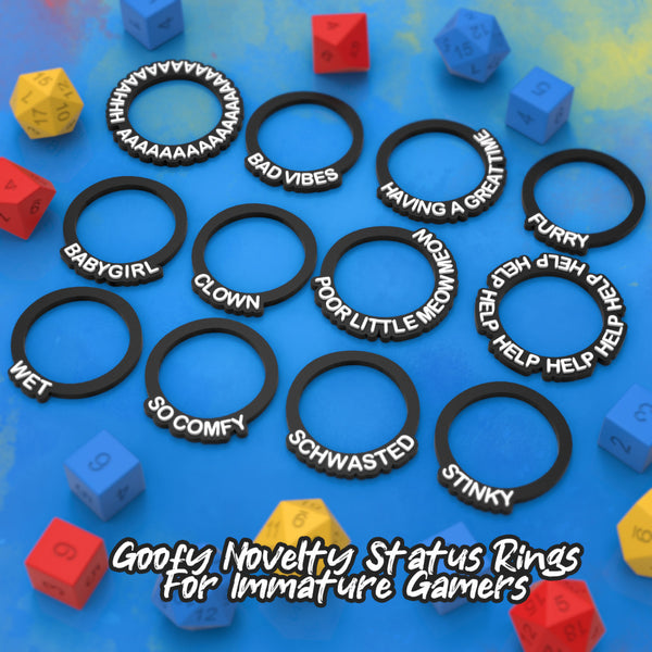 Novelty Status Effect Rings Bundle - Series 1 - Only-Games