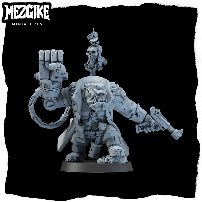 Orc Lootenant with choppa or smasha fist (physical miniature) - Only-Games