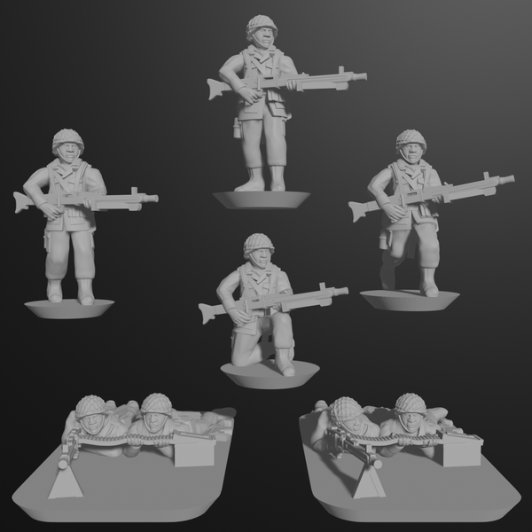 10 & 15mm West German Infantry with MG3s (12 models) - Only-Games