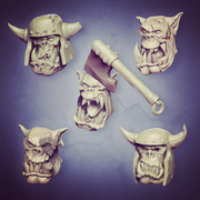 Orc Scar Heads - Set A (Elite Size) - Only-Games