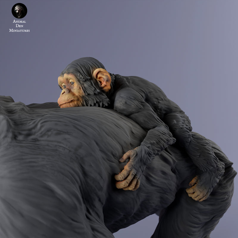 Chimpanzee Female with Baby 1/43 - Only-Games