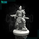 (0014) Male human elf half orc tiefling barbarian commander with sword - Only-Games