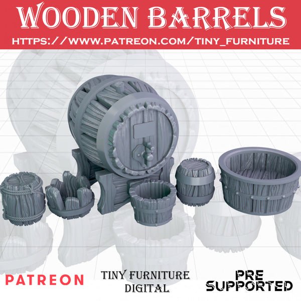 Wooden barrels - Only-Games