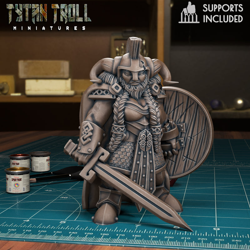 Female Bearded Dwarf Bundle - TytanTroll Miniatures - DnD - Fantasy - 32mm - Only-Games