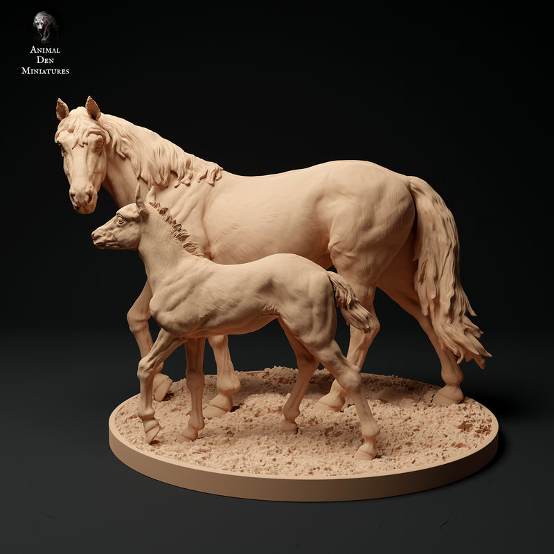 Konik Horse Mare and Foal 1/16 - Only-Games