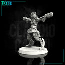 (0104) Female sci-fi post-apocalyptic street warrior with guns and bionic legs - Only-Games