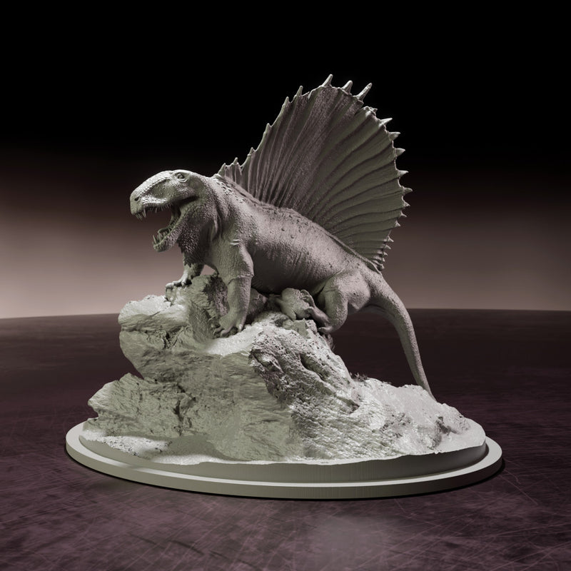 Dimetrodon on a rock prehistoric animal - Only-Games