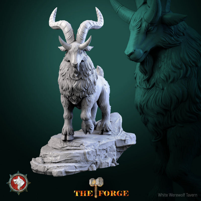 Dwarven Goats set 6 miniatures 32mm pre-supported - Only-Games