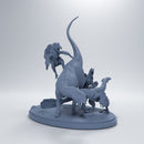 Deinonychus hunting Tenontosaurus 1-35 scale dinosaur - Only-Games