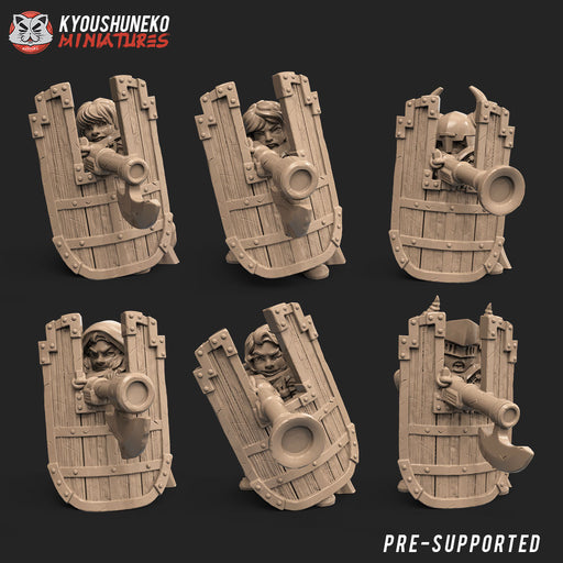 Female Dwarven Rifle and Shield Units (6 Dwarves) - Only-Games