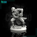 Male human monk with sword and hadoken - Only-Games