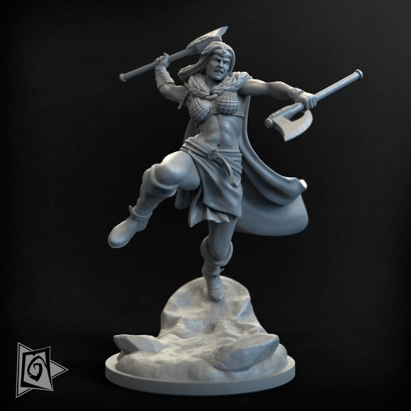 Classic Barbarian Woman (25mm base) - Only-Games