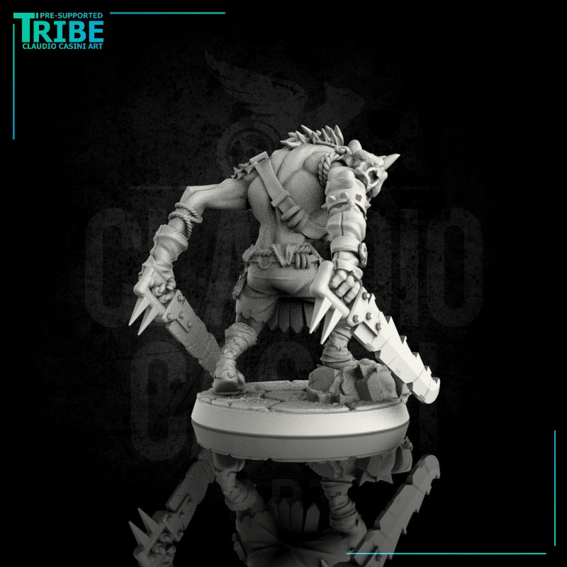 (0086) Male gnoll with two swords - Only-Games