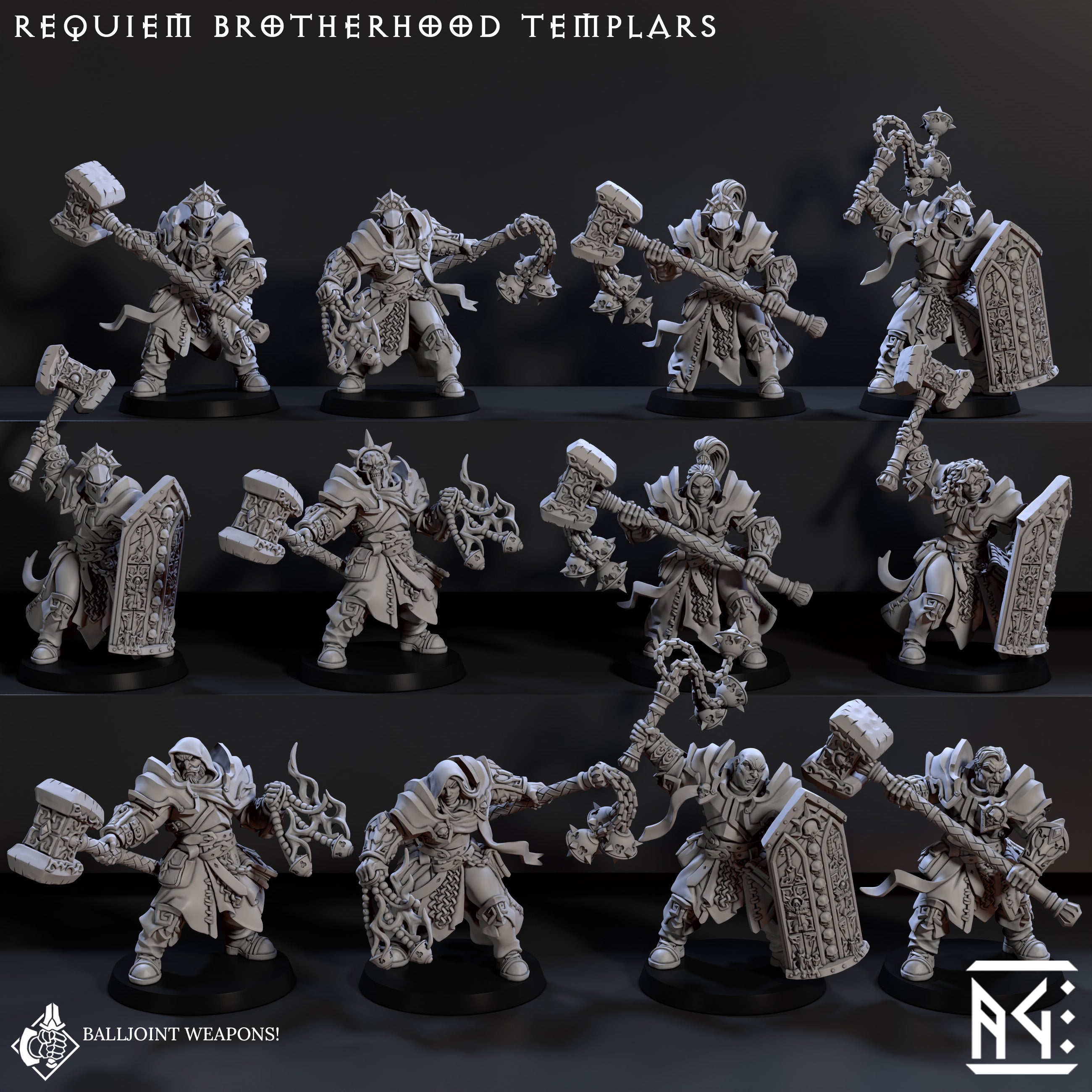 Requiem Brotherhood Templars - ArtisanGuild - Miniatures by Only-Games.co