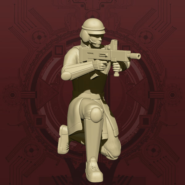Corp Security Trooper - Kneeling Pose - Only-Games