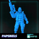 Cyberpunk Male Rifle Up Standing - Only-Games