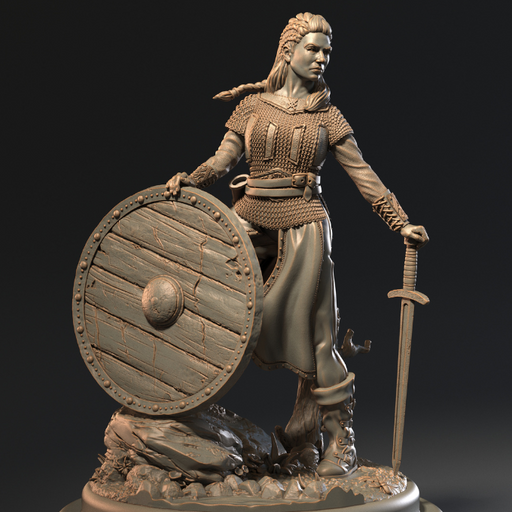 SHIELD-MAIDEN: VIKING FEMALE WARRIOR 75MM - Only-Games