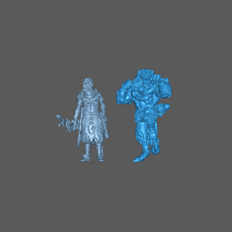 (0163) Male lionfolk lionman rakshasa monk - Only-Games