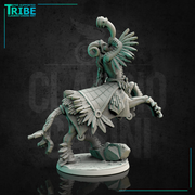 (0131) Male centaur musician with battle horn and axe - Only-Games