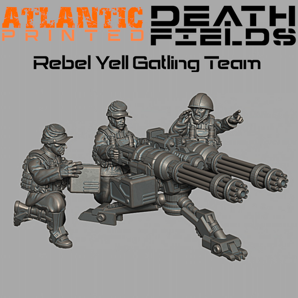 Rebel Yell Gatling Gun with Crew - Only-Games