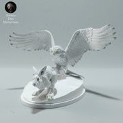 Snowy Owl Hunting Arctic Hare - Only-Games
