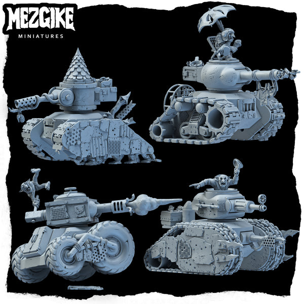 Runt tanks (4 multipart miniatures) - Only-Games
