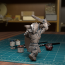 Goblin Spear And Shield - TytanTroll Miniatures - DnD - Fantasy - Only-Games