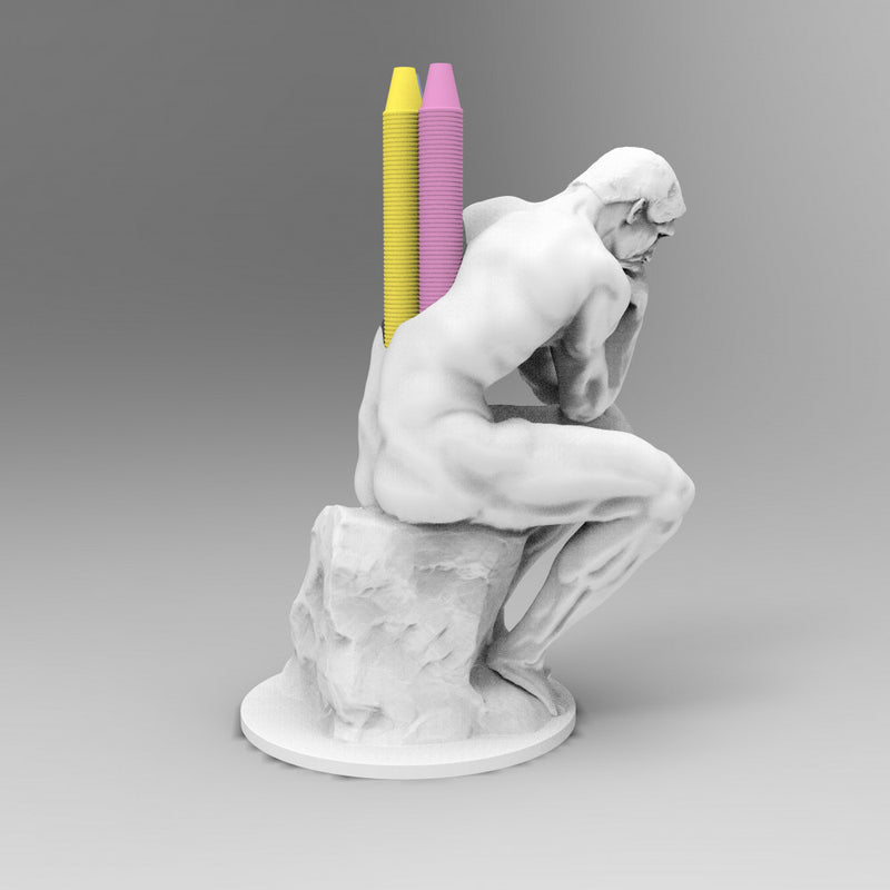 thinking man pen holder - Only-Games