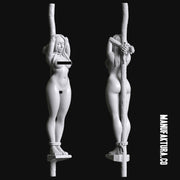 Sub Series 55 - Naked & Tied to Pole Female Prisoner Slave - Only-Games