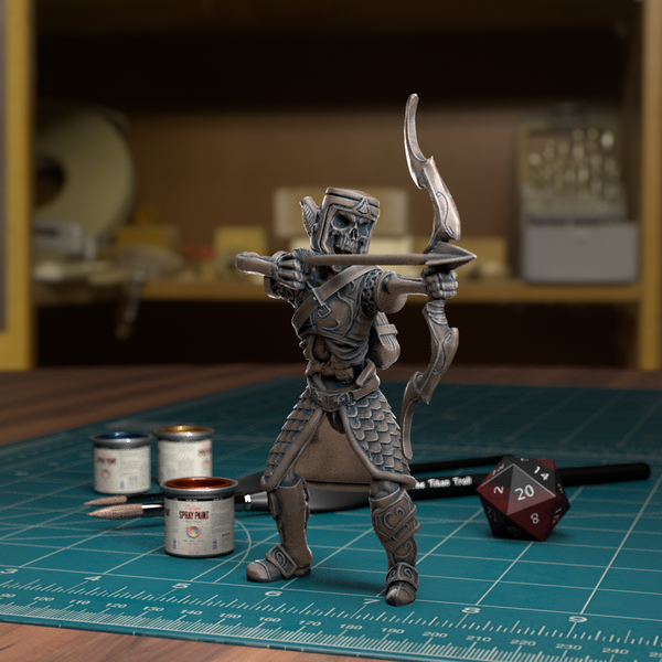 Undead Skeleton Bowman 009 - TytanTroll Miniatures - DnD - Fantasy- - Only-Games