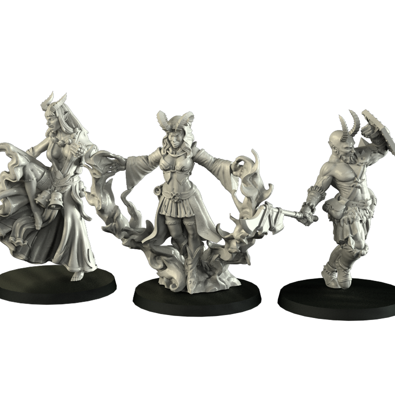 Tiefling Adventurers 3 miniatures - Only-Games