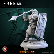 Heavy armored dwarf V6 Free STL pre-supported - Only-Games